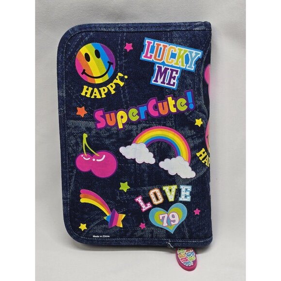 Vintage Lisa Frank Denim Full Zip Planner Wallet Purse Agenda Bag 20cm×13cm - Picture 2 of 16